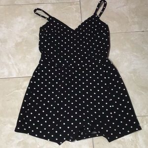 Polka dot romper dress